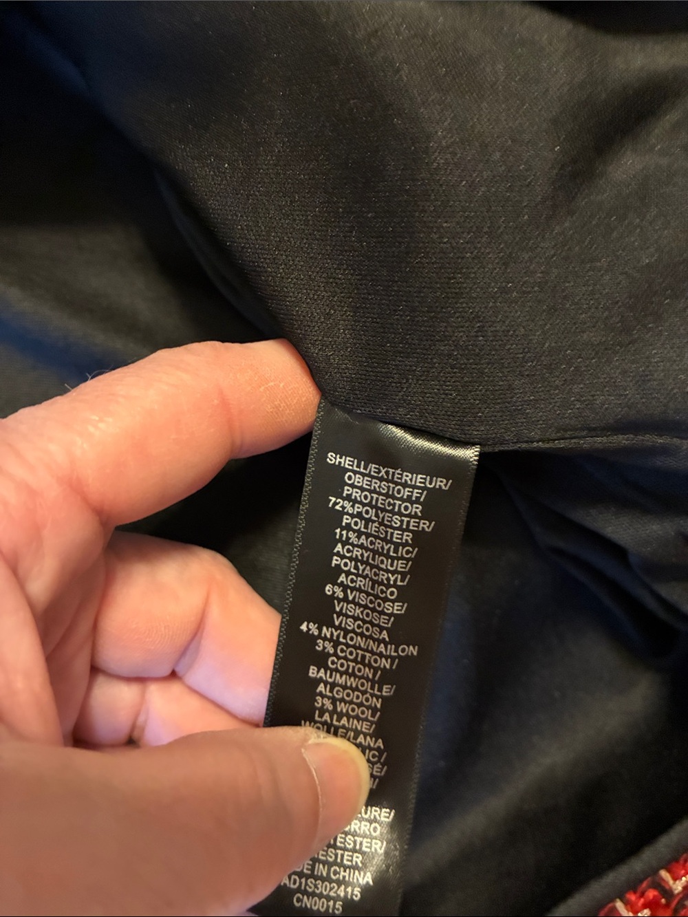 Adrianna Papell Red and Black Plaid Tweed Shift Dress sophisticated, holiday, - Picture 9 of 9